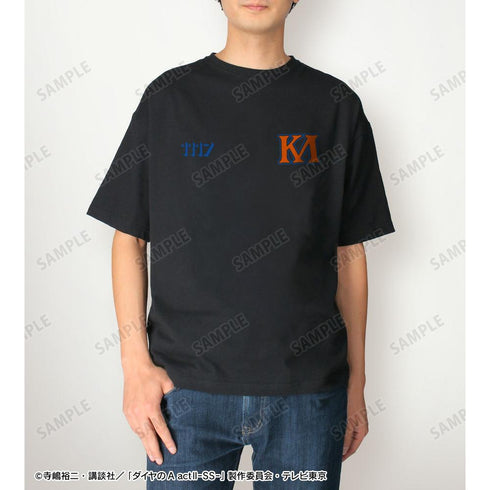 『ダイヤのA actII -Second Season-』描き下ろし 御幸一也 私服・野球観戦ver. 着用BIGシルエットTシャツユニセックス