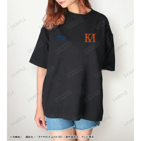 『ダイヤのA actII -Second Season-』描き下ろし 御幸一也 私服・野球観戦ver. 着用BIGシルエットTシャツユニセックス