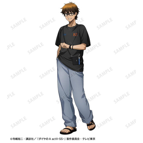 『ダイヤのA actII -Second Season-』描き下ろし 御幸一也 私服・野球観戦ver. 着用BIGシルエットTシャツユニセックス