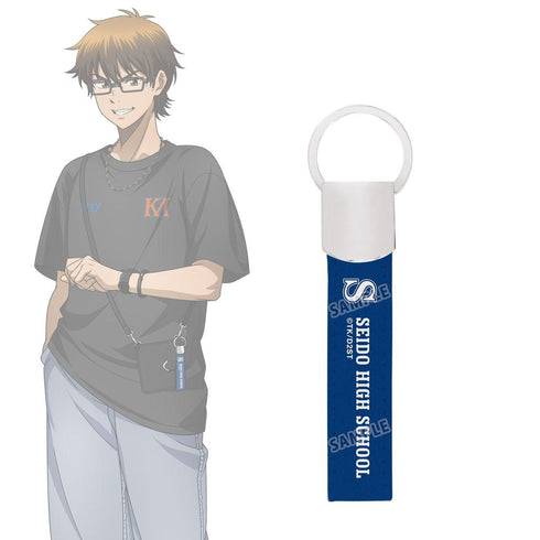 『ダイヤのA actII -Second Season-』描き下ろし 御幸一也 私服ver. 着用キーリング付き合皮キーホルダー