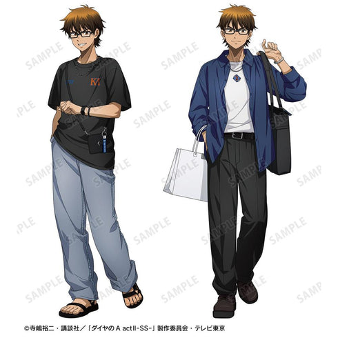 『ダイヤのA actII -Second Season-』描き下ろし 御幸一也 私服ver. 着用キーリング付き合皮キーホルダー