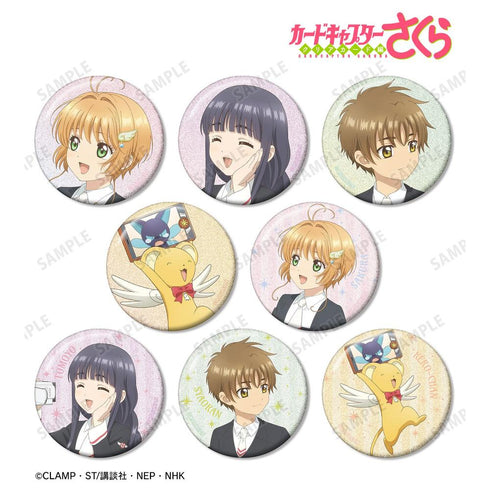 "Cardcaptor Sakura: Clear Card Arc" Original Art "Group Trip" Ver. Trading Glitter Pin Badges (Sold by the box)