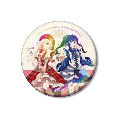 『リコリス・リコイル』描き下ろし 錦木千束&井ノ上たきな スイーツ衣装ver. 75mmオーロラ缶バッジ