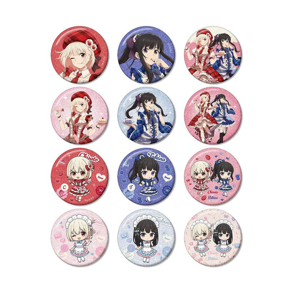 『リコリス・リコイル』描き下ろし&ちびキャラ スイーツ衣装/メルヘンメイドver. トレーディンググリッター缶バッジ(単位/BOX)