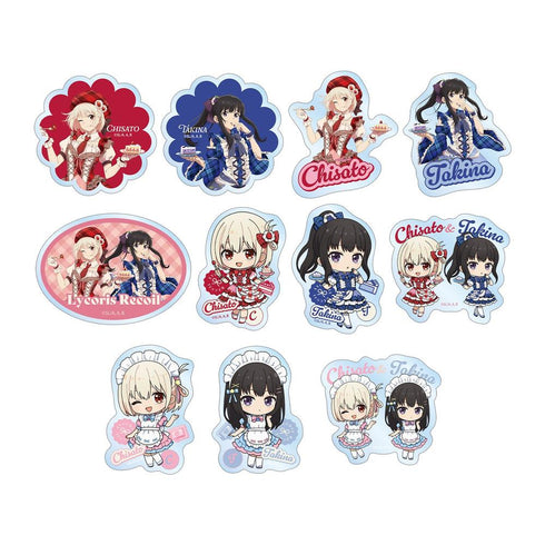 『リコリス・リコイル』描き下ろし&ちびキャラ スイーツ衣装/メルヘンメイドver. トレーディングクリアダイカットステッカー(単位/BOX)