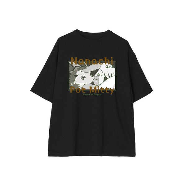 "Made in Abyss: The Golden Country of the Blazing Sun" Nanachi & Meety ar-Unity BIG Silhouette T-Shirt (Unisex)