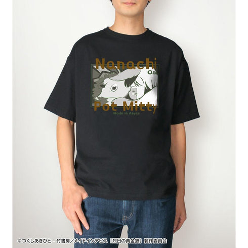 "Made in Abyss: The Golden Country of the Blazing Sun" Nanachi & Meety ar-Unity BIG Silhouette T-Shirt (Unisex)