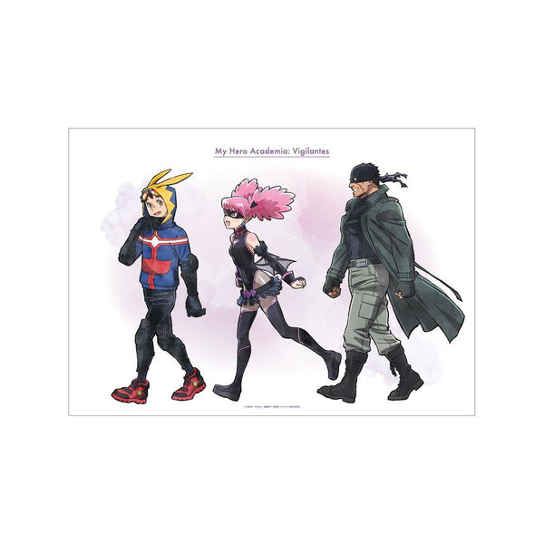 『ヴィジランテ –僕のヒーローアカデミア ILLEGALS-』描き下ろし ヴィジランテ 歩みver. A3マット加工ポスター