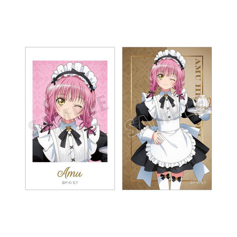 『しゅごキャラ!』描き下ろし 日奈森 あむ メイド&執事ver. イラストカード2枚セット