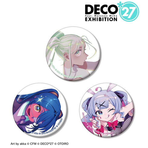 《DECO*27 feat. 初音未來 EXHIBITION Produced by DECO*27 / OTOIRO》主視覺圖 徽章3入組 ver.A