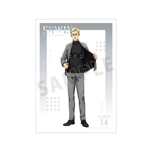 『進撃の巨人』描き下ろし エルヴィン ハーネススタイルver. A3マット加工ポスター