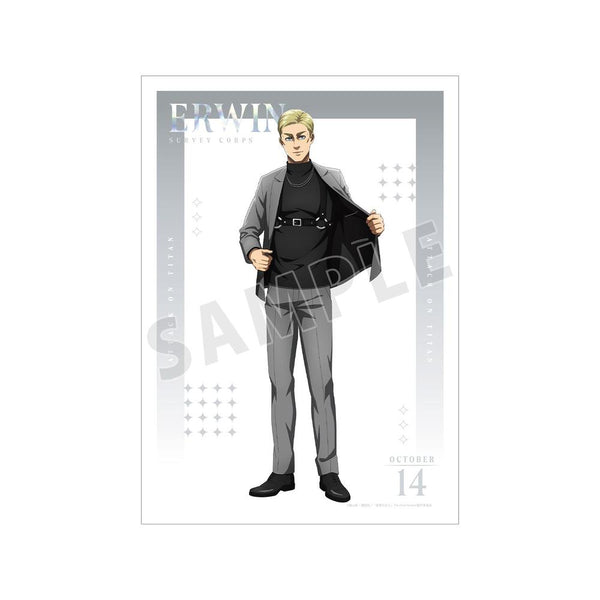 『進撃の巨人』描き下ろし エルヴィン ハーネススタイルver. A3マット加工ポスター