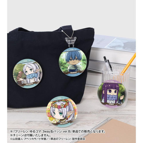 "Freiren: The Funeral" Freiren Cute Comic 3-Way Pin Badge Ver. B