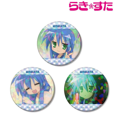 "Lucky☆Star" Konata Izumi Scene Hologram Pin Badge 3-Piece Set