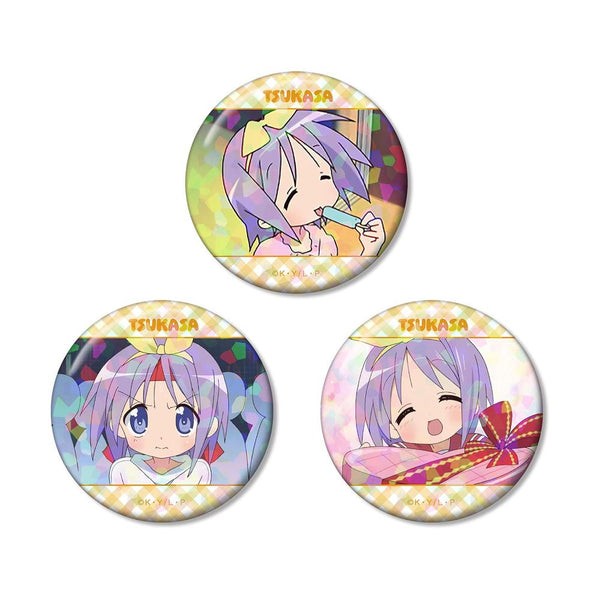 "Lucky Star" Tsukasa Hiiragi Scene Hologram Pin Badge 3-Piece Set