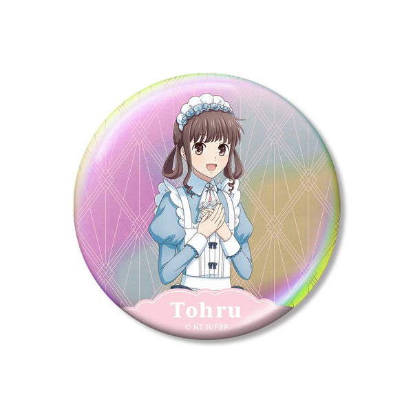 『フルーツバスケット』描き下ろし 本田透 スノーメイド&執事ver. 75mmオーロラ缶バッジ