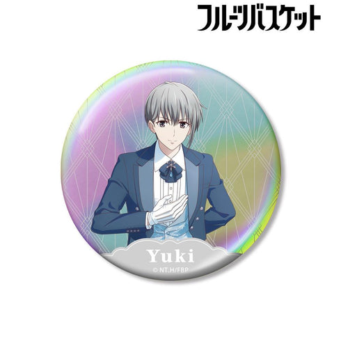 『フルーツバスケット』描き下ろし 草摩由希 スノーメイド&執事ver. 75mmオーロラ缶バッジ