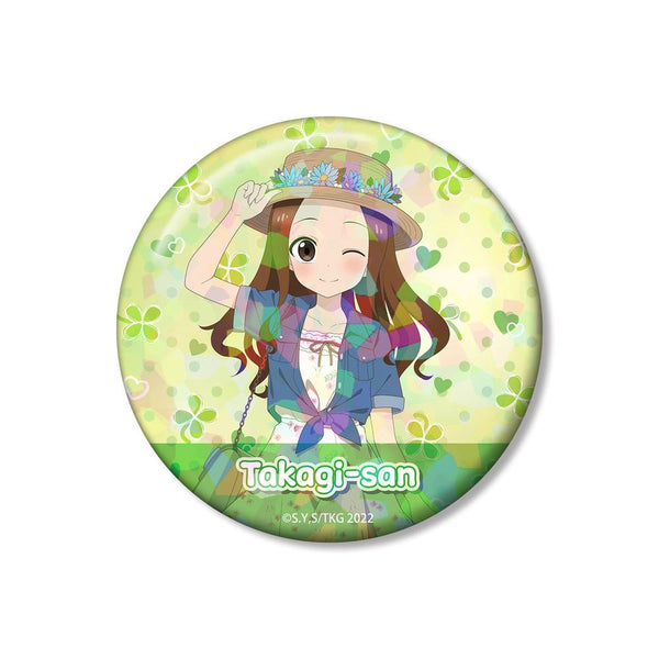 『からかい上手の高木さん』描き下ろし 高木さん 平成 時代ファッションver. 75mmホログラム缶バッジ