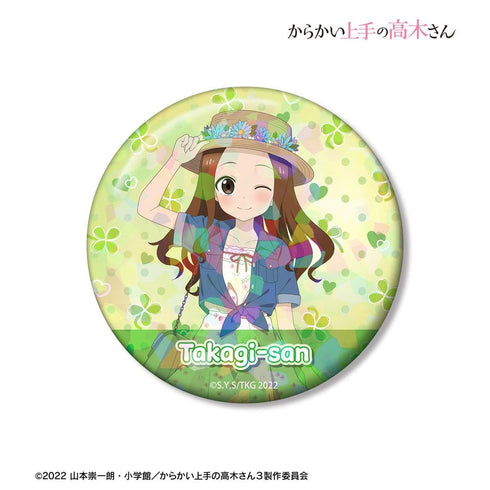 『からかい上手の高木さん』描き下ろし 高木さん 平成 時代ファッションver. 75mmホログラム缶バッジ
