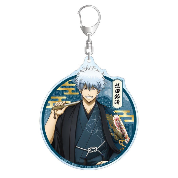 《银魂》全新绘制 坂田银时 单面花纹和服版 BIG亚克力钥匙扣