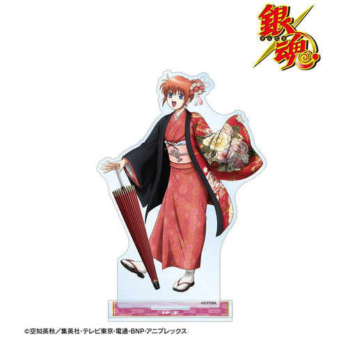 "Gintama" Original Illustration: Kagura - One-Sided Floral Kimono Ver. BIG Acrylic Stand