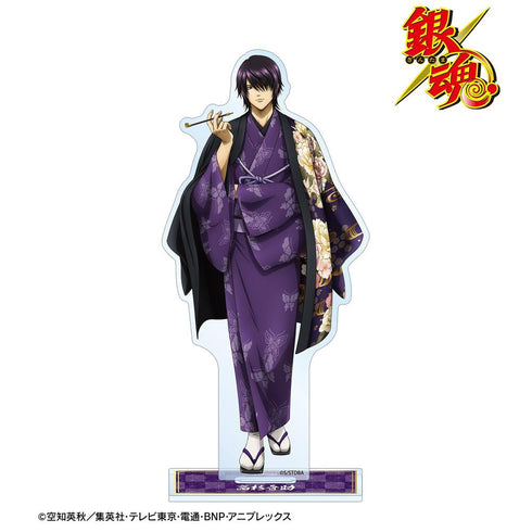 《銀魂》全新繪製 高杉晋助 單面花卉圖案和服版 BIG 壓克力立牌