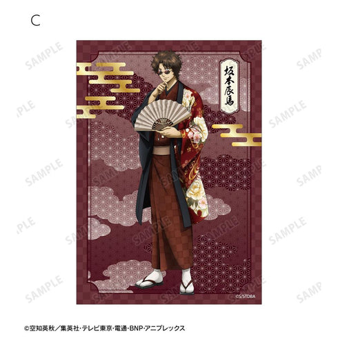『銀魂』描き下ろし 坂本辰馬 片面花柄和装ver. ブロマイド3枚セット