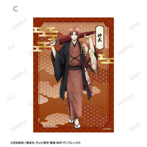 『銀魂』描き下ろし 神威 片面花柄和装ver. ブロマイド3枚セット