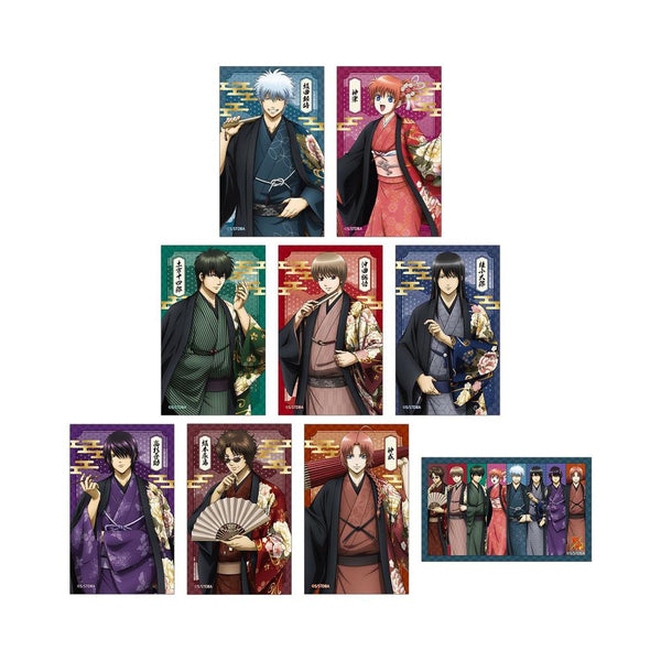 《銀魂》全新繪製 單面花卉圖案和服版 收藏用透明貼紙(單位/盒)