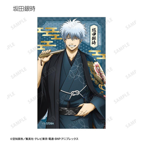 "Gintama" Original Illustration: Single-Sided Floral Kimono Ver. Trading Compact Clear Sheet (Sold by the box)