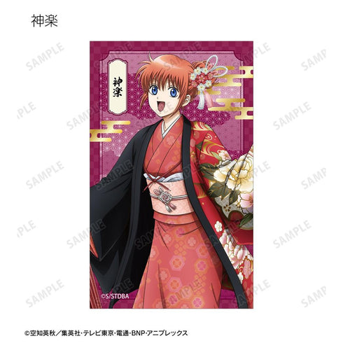 "Gintama" Original Illustration: Single-Sided Floral Kimono Ver. Trading Compact Clear Sheet (Sold by the box)