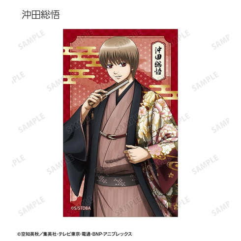 "Gintama" Original Illustration: Single-Sided Floral Kimono Ver. Trading Compact Clear Sheet (Sold by the box)
