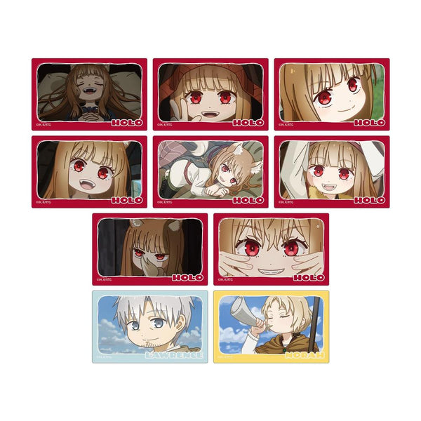 "The Wolf and the Spice: MERCHANT MEETS THE WISE WOLF" Trading "Yuru Koma" Card Stickers (Unit: BOX)