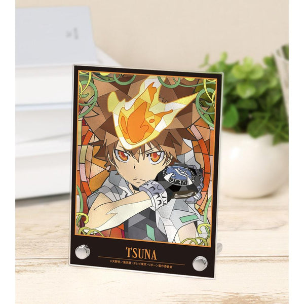 "The Hitman Reborn!" Tsunayoshi Sawada Aure Glass A6 Acrylic Panel