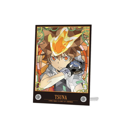 "The Hitman Reborn!" Tsunayoshi Sawada Aure Glass A6 Acrylic Panel