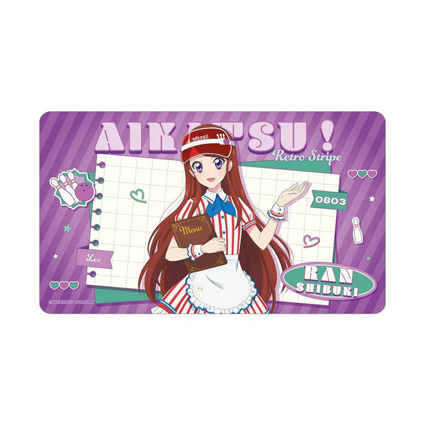 『アイカツ! 10th STORY ~未来へのSTARWAY~』描き下ろし 紫吹 蘭 レトロストライプver. マルチデスクマット