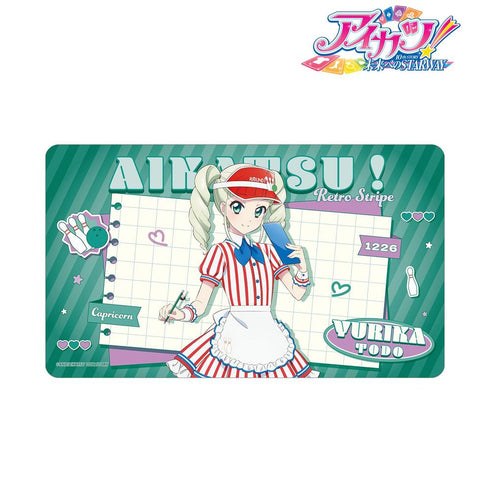 『アイカツ! 10th STORY ~未来へのSTARWAY~』描き下ろし 藤堂ユリカ レトロストライプver. マルチデスクマット
