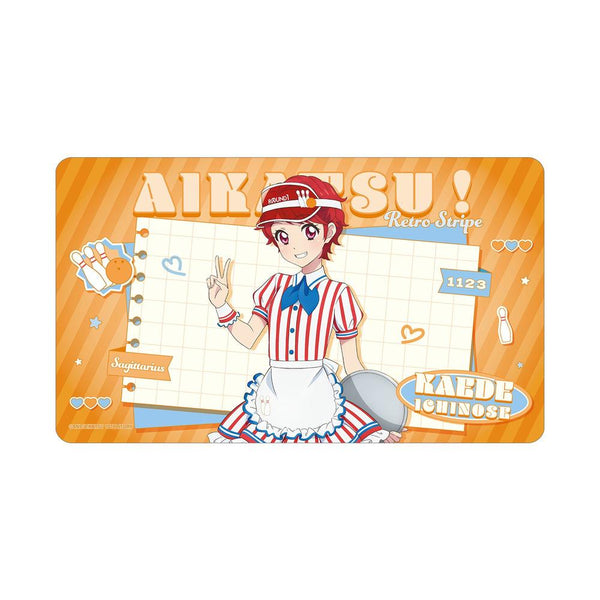 『アイカツ! 10th STORY ~未来へのSTARWAY~』描き下ろし 一ノ瀬かえで レトロストライプver. マルチデスクマット