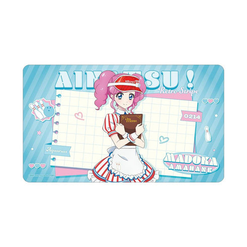 『アイカツ! 10th STORY ~未来へのSTARWAY~』描き下ろし 天羽まどか レトロストライプver. マルチデスクマット