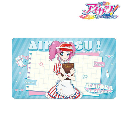 『アイカツ! 10th STORY ~未来へのSTARWAY~』描き下ろし 天羽まどか レトロストライプver. マルチデスクマット