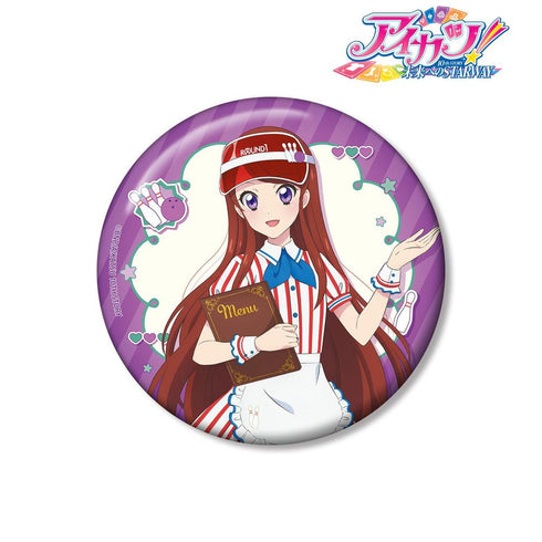 『アイカツ! 10th STORY ~未来へのSTARWAY~』描き下ろし 紫吹 蘭 レトロストライプver. 100mm缶バッジ