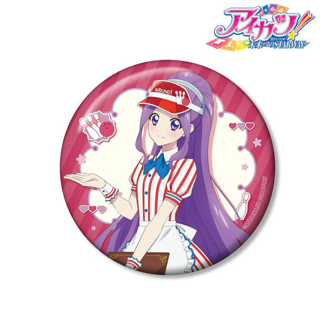 『アイカツ! 10th STORY ~未来へのSTARWAY~』描き下ろし 神崎美月 レトロストライプver. 100mm缶バッジ