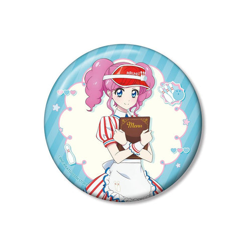 『アイカツ! 10th STORY ~未来へのSTARWAY~』描き下ろし 天羽まどか レトロストライプver. 100mm缶バッジ