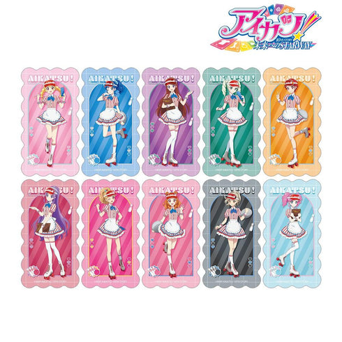 『アイカツ! 10th STORY ~未来へのSTARWAY~』描き下ろし レトロストライプver. トレーディングダイカットステッカー(単位/BOX)