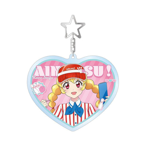 『アイカツ! 10th STORY ~未来へのSTARWAY~』描き下ろし 星宮いちご レトロストライプver. BIGアクリルキーホルダー