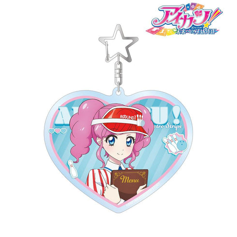 『アイカツ! 10th STORY ~未来へのSTARWAY~』描き下ろし 天羽まどか レトロストライプver. BIGアクリルキーホルダー