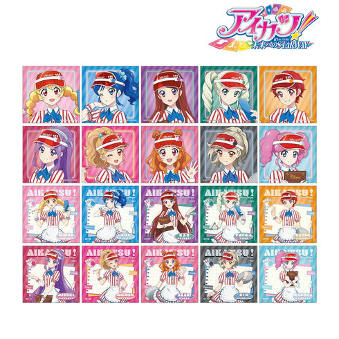 『アイカツ! 10th STORY ~未来へのSTARWAY~』描き下ろし レトロストライプver. トレーディング正方形ブロマイド(単位/BOX)