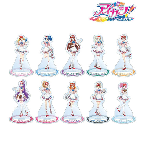 『アイカツ! 10th STORY ~未来へのSTARWAY~』描き下ろし レトロストライプver. トレーディングアクリルスタンド(単位/BOX)