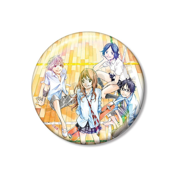 『四月は君の嘘』カラーイラスト 75mmオーロラ缶バッジ ver.A