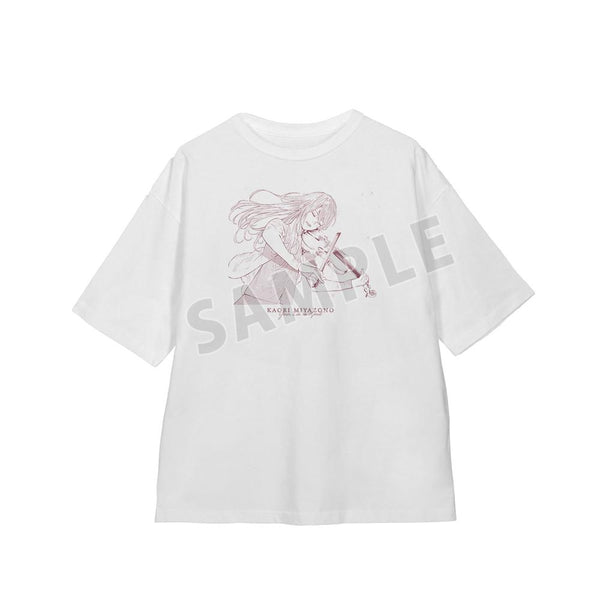 『四月は君の嘘』宮園かをり 漫画コマBIGシルエットTシャツ ver.Bユニセックス